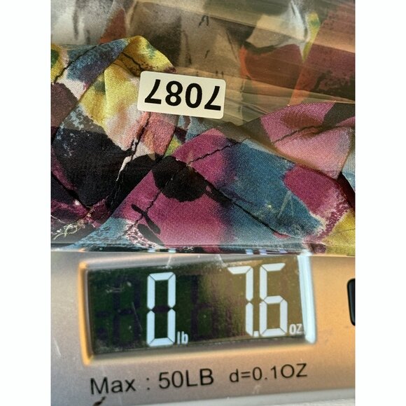 BCBGMaxAzria Amalia Silk Peplum Dress 8 Multicolor Abstract Print Gallery Chic - Picture 12 of 12